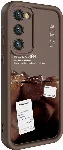 Samsung Galaxy S23 Kılıf Kamera Korumalı Baskılı Arka Yüzey Klas Kapak - Koyu Kahve