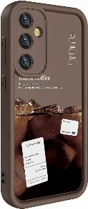 Samsung Galaxy S24 Kılıf Kamera Korumalı Baskılı Arka Yüzey Klas Kapak - Koyu Kahve