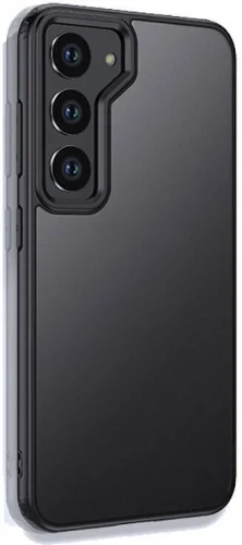 Samsung Galaxy S24 Plus Kılıf Volks Serisi Kenarları Silikon Arkası Şeffaf Sert Kapak - Siyah
