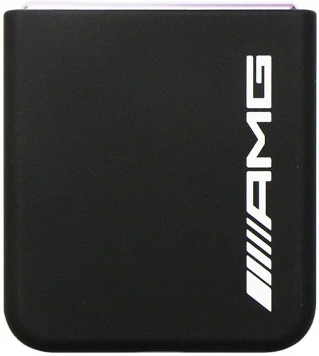 Galaxy Z Flip 5 Kılıf AMG Magsafe Şarj Özellikli Büyük Logo Dizayn Orjinal Lisanslı Kapak - Siyah