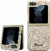 Galaxy Z Flip 5 Kılıf Guess Orjinal Lisanslı Yazı Logolu Glitter Script Kapak - Gold