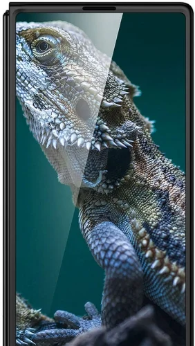 Galaxy Z Fold 6 Kılıf Zore Full Camlı Kıpta Kapak - Siyah
