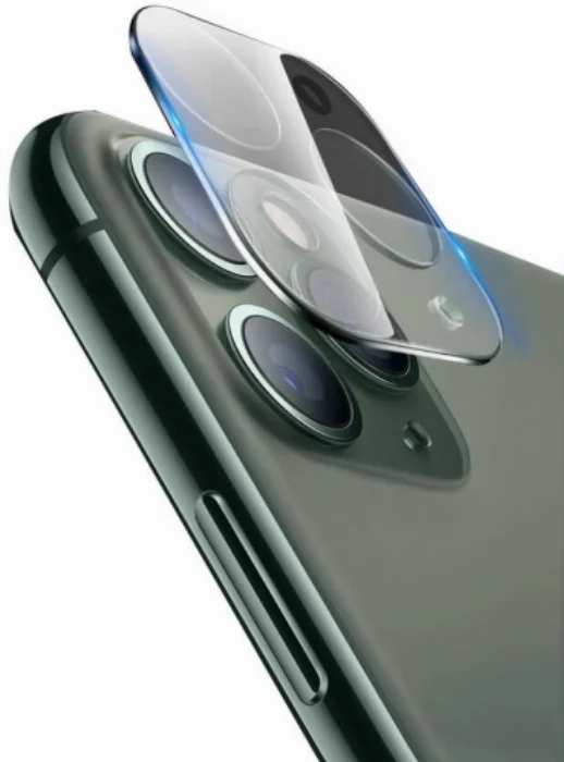 Go-Des Apple iPhone 12 Pro Max (6.7) Lens Shield Şeffaf Temperli Kamera Koruyucu  - Renksiz