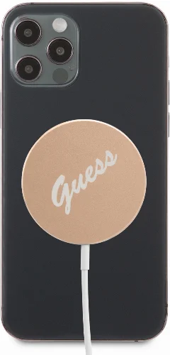 GUESS Logolu Type-C Magsafe Şarj Kablosu 15W - Gold