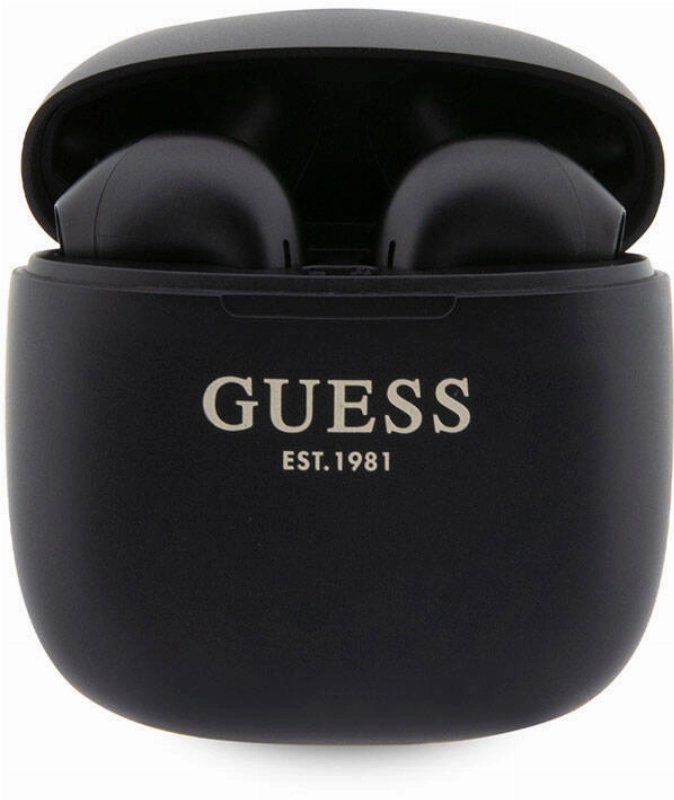 Guess Orjinal Lisanslı Klasik EST Yazı Logolu TWS Bluetooth Kulaklık - Siyah