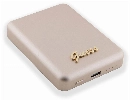 Guess Orjinal Lisanslı Magsafe Şarj Özellikli Metal Yazı Logolu Powerbank 3000mAh 5W - Siyah