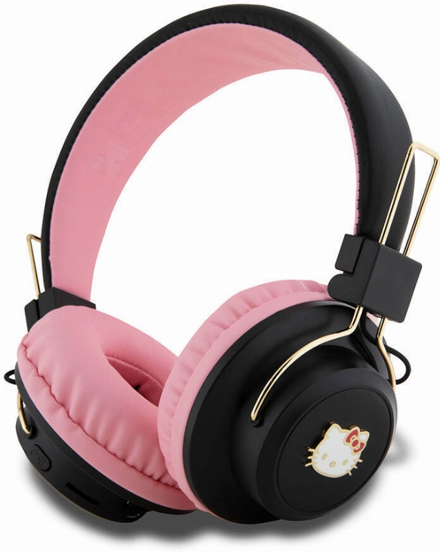 Hello Kitty Orjinal Lisanslı Ayarlanabilir Metal Kitty Logolu Yuvarlak Bluetooth 5.3 Kulaklık - Pembe