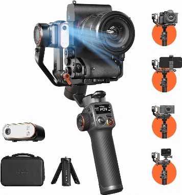 Hohem iSteady MT2 3 Eksenli El Tipi AI Yapay Zeka Görüş Sensörlü Kamera Gimbal Stabilizatör - Siyah