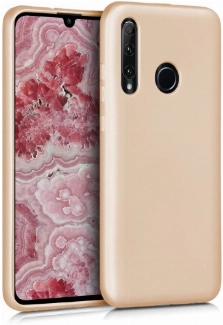 Honor 20 Lite Kılıf İnce Soft Mat Renkli Esnek Silikon Kapak - Gold