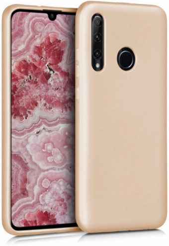 Honor 20 Lite Kılıf İnce Soft Mat Renkli Esnek Silikon Kapak - Gold