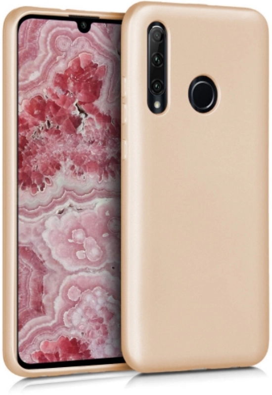 Honor 20 Lite Kılıf İnce Soft Mat Renkli Esnek Silikon Kapak - Gold