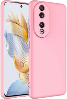 Honor 90 Kılıf İçi Kadife Mat Mara Lansman Silikon Kapak  - Pembe