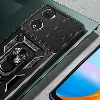 Honor 90 Kılıf Zırhlı Standlı Silikon Sürgülü Kamera Korumalı Tank Kapak - Mavi