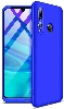 Honor 9x Kılıf 3 Parçalı 360 Tam Korumalı Rubber AYS Kapak  - Mavi