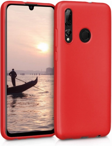 Honor 9x Kılıf İnce Soft Mat Renkli Esnek Silikon Kapak - Kırmızı