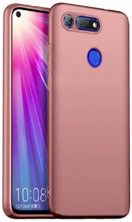 Honor View 20 Kılıf İnce Soft Mat Renkli Esnek Silikon Kapak - Rose Gold