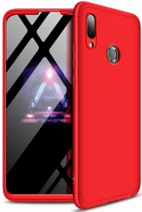 Huawei Honor 10 Lite Kılıf 3 Parçalı 360 Tam Korumalı Rubber AYS Kapak  - Kırmızı