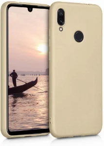 Huawei Honor 10 Lite Kılıf İnce Mat Esnek Silikon - Gold