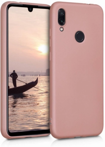 Huawei Honor 10 Lite Kılıf İnce Soft Mat Renkli Esnek Silikon Kapak - Rose Gold