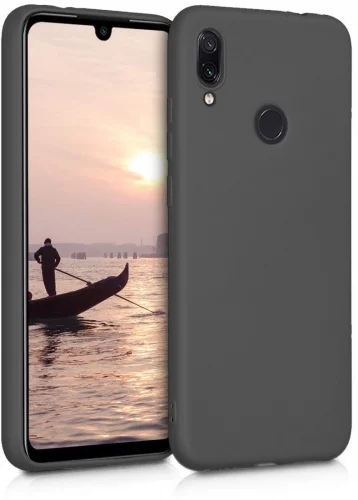 Huawei Honor 10 Lite Kılıf İnce Mat Esnek Silikon - Siyah