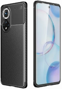 Huawei Honor 50 Kılıf Karbon Serisi Mat Fiber Silikon Negro Kapak - Siyah