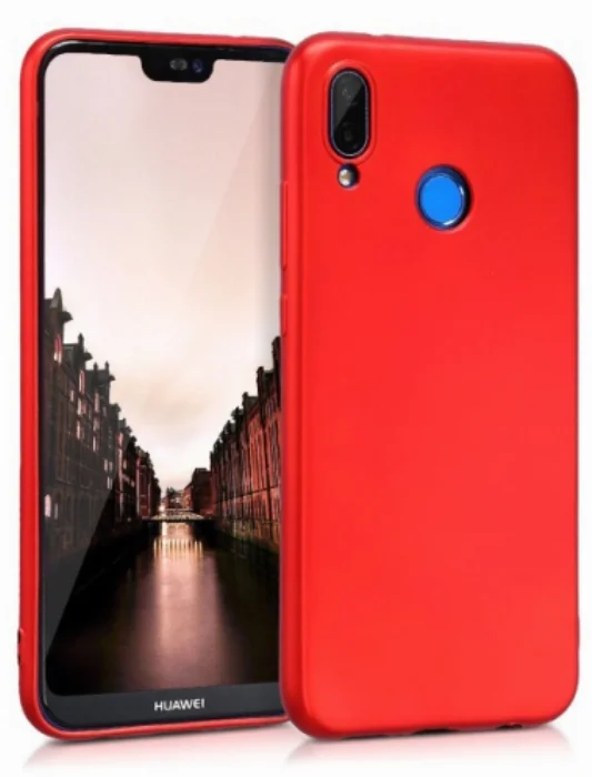 Huawei Honor 8c Kılıf İnce Mat Esnek Silikon - Kırmızı