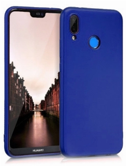 Huawei Honor 8c Kılıf İnce Soft Mat Renkli Esnek Silikon Kapak - Lacivert