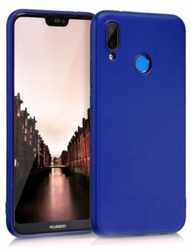 Huawei Honor 8c Kılıf İnce Soft Mat Renkli Esnek Silikon Kapak - Lacivert