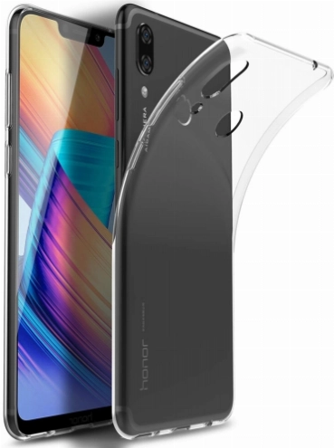 Huawei Honor 8c Kılıf Kamera Korumalı Esnek Silikon Kapak - Şeffaf