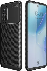 Huawei Honor 8i Kılıf Karbon Serisi Mat Fiber Silikon Negro Kapak - Siyah