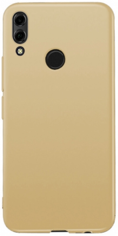 Huawei Honor 8x Kılıf İnce Soft Mat Renkli Esnek Silikon Kapak - Gold