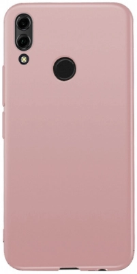 Huawei Honor 8x Kılıf İnce Soft Mat Renkli Esnek Silikon Kapak - Rose Gold