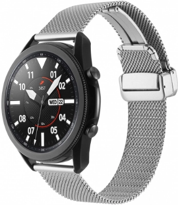 Huawei Honor Magic Watch 2 46mm Kordon Zore KRD-85 22mm Metal Kordon - Gümüş