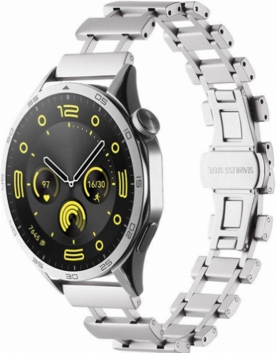 Huawei Honor Magic Watch 2 46mm Metal Kordon Paslanmaz Çelik KRD-96  - Gümüş