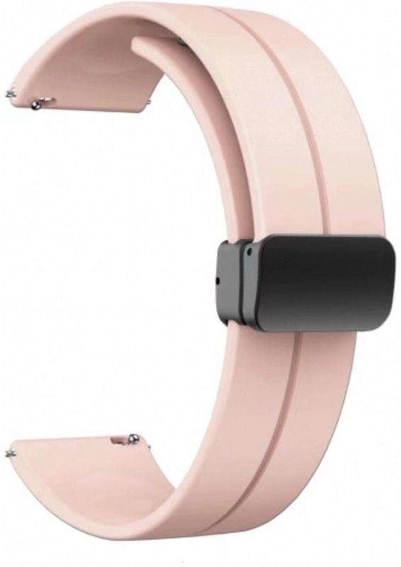 Huawei Honor Magic Watch 2 46mm Silikon Kordon Zore KRD-84 Soft Pürüzsüz Metal Toka - Pembe