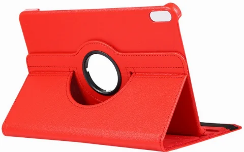 Huawei Honor Pad 8 Tablet Kılıfı 360 Derece Dönebilen Standlı Kapak - Kırmızı