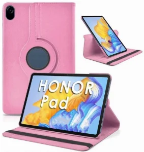 Huawei Honor Pad X9 11.5 Tablet Kılıfı 360 Derece Dönebilen Standlı Kapak - Pembe