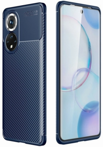 Huawei Nova 9 Kılıf Silikon Parmak İzi Bırakmayan Karbon Soft Negro Kapak - Lacivert