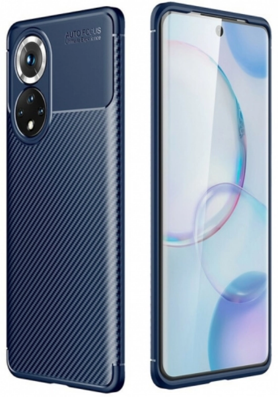 Huawei Nova 9 Kılıf Silikon Parmak İzi Bırakmayan Karbon Soft Negro Kapak - Lacivert