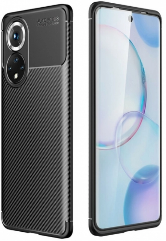 Huawei Nova 9 Kılıf Silikon Parmak İzi Bırakmayan Karbon Soft Negro Kapak - Siyah