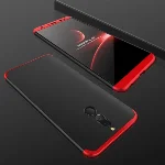 Huawei Mate 10 Lite Kılıf 3 Parçalı 360 Tam Korumalı Rubber AYS Kapak  - Kırmızı - Siyah