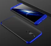Huawei Mate 10 Lite Kılıf 3 Parçalı 360 Tam Korumalı Rubber AYS Kapak  - Mavi - Siyah