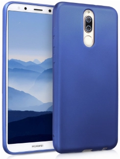 Huawei Mate 10 Lite Kılıf İnce Soft Mat Renkli Esnek Silikon Kapak - Mavi