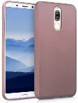 Huawei Mate 10 Lite Kılıf İnce Mat Esnek Silikon - Rose Gold