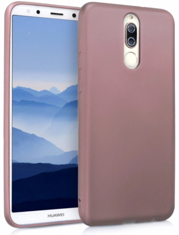 Huawei Mate 10 Lite Kılıf İnce Soft Mat Renkli Esnek Silikon Kapak - Rose Gold