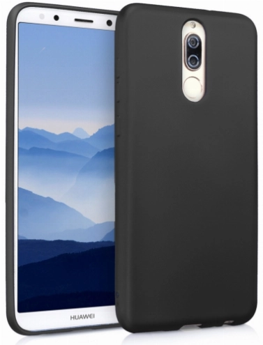 Huawei Mate 10 Lite Kılıf İnce Soft Mat Renkli Esnek Silikon Kapak - Siyah