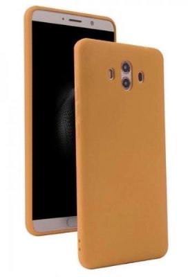 Huawei Mate 10 Pro Kılıf İnce Soft Mat Renkli Esnek Silikon Kapak - Gold