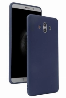 Huawei Mate 10 Pro Kılıf İnce Soft Mat Renkli Esnek Silikon Kapak - Lacivert