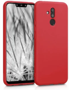 Huawei Mate 20 Lite Kılıf İnce Mat Esnek Silikon - Kırmızı