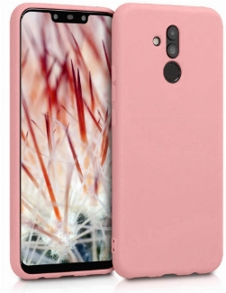 Huawei Mate 20 Lite Kılıf İnce Soft Mat Renkli Esnek Silikon Kapak - Rose Gold